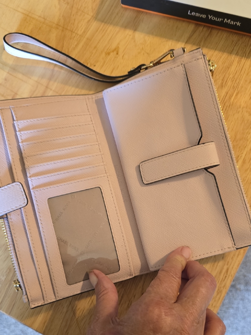 Michael Kors Light Pink Saffiano Leather Wristlet - Picture 3 of 5